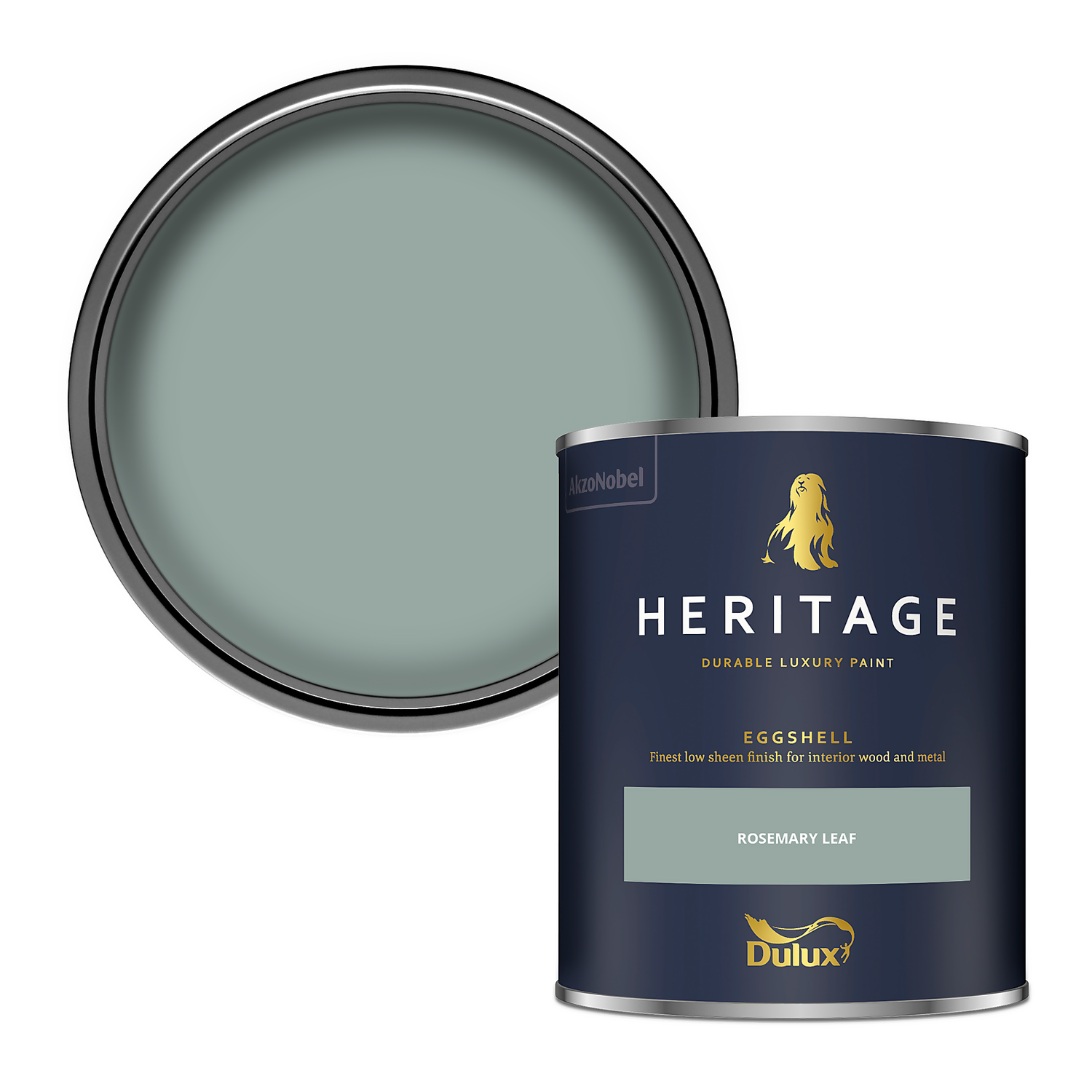 Dulux Heritage Eggshell Paint Rosemary Leaf - 750ml 3 Dulux Heritage Eggshell Paint Rosemary Leaf - 750ml