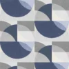 Elle Decoration Geometric Blue Grey Cream Wallpaper -Paint Store 13027929 1104973364493086