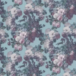 Elle Decoration Vintage Floral Blue Wallpaper