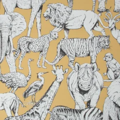 Superfresco Easy Jungle Animals Yellow Wallpaper