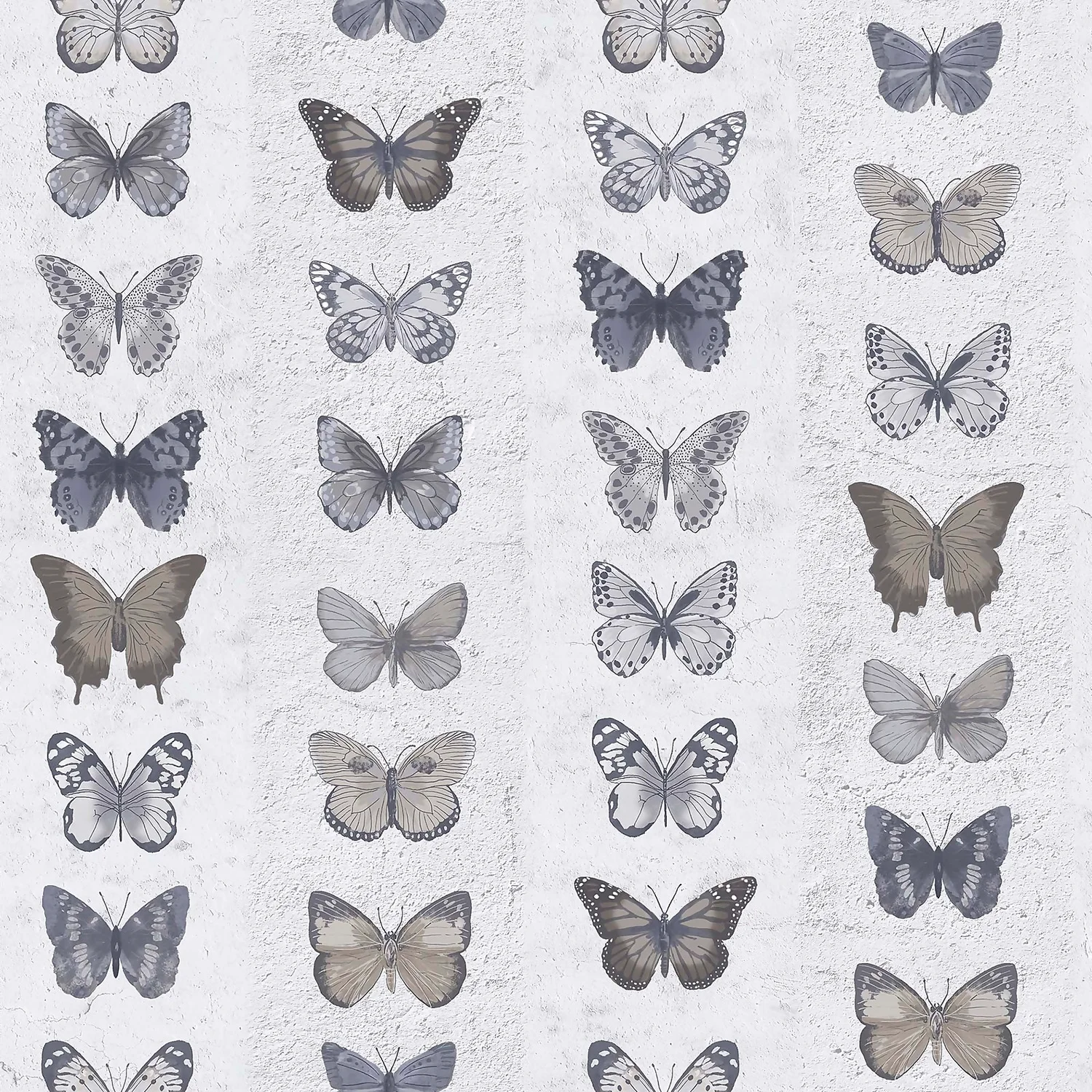 Organic Textures Jewel Butterflies Grey Wallpaper 3 Organic Textures Jewel Butterflies Grey Wallpaper