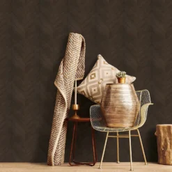 Organic Textures Chevron Wood Dark Brown Wallpaper Sample -Paint Store 13135617 1534871561922759