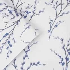 Laura Ashley Pussy Willow Off White/Midnight Wallpaper -Paint Store 13135806 1774871509231725
