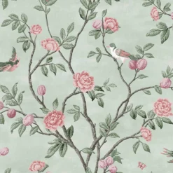 Laura Ashley Eglantine Eau De Nil Wallpaper