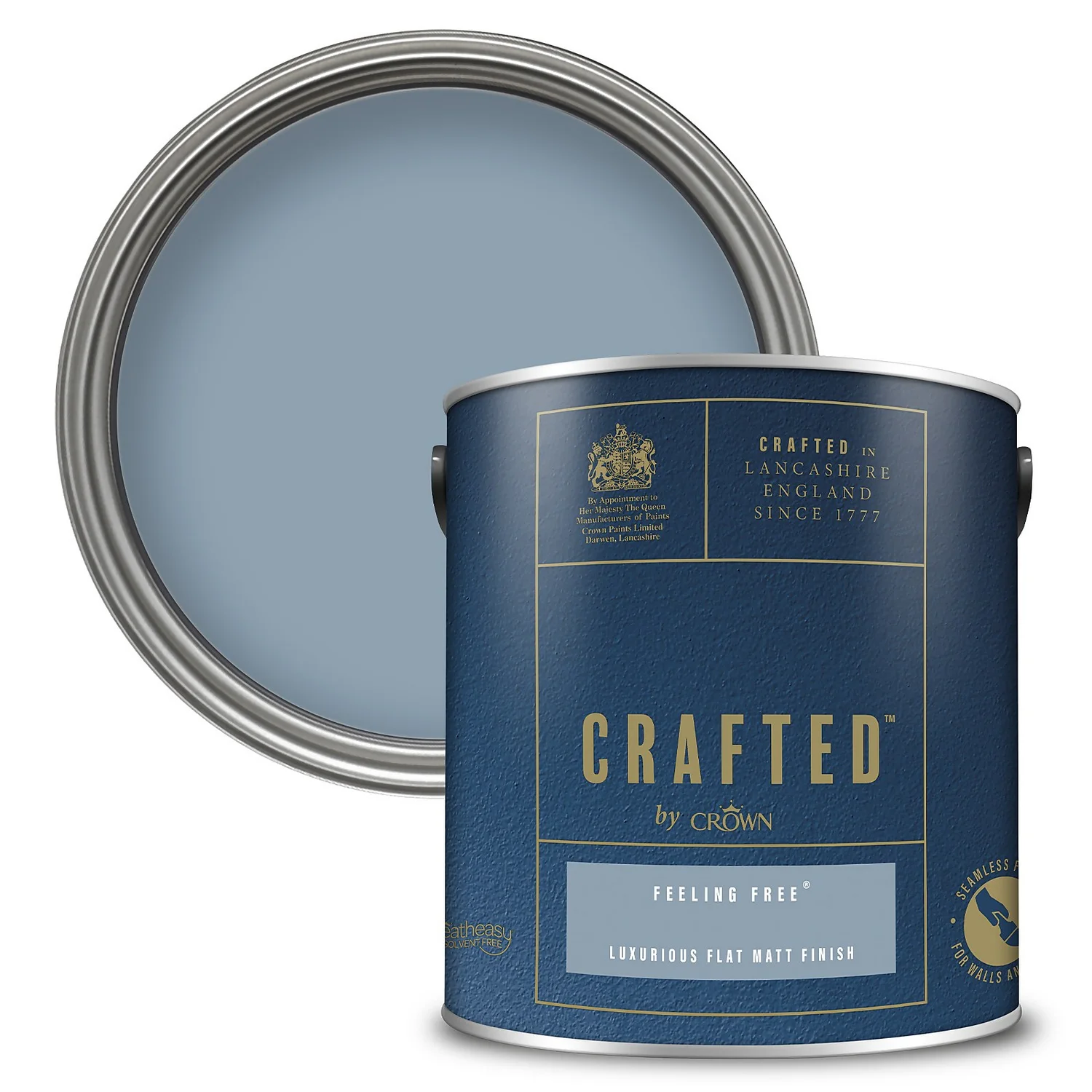 CRAFTED™ By Crown Flat Matt Interior Wall, Ceiling And Wood Paint Feeling Free® - 2.5L 3 CRAFTED™ By Crown Flat Matt Interior Wall, Ceiling And Wood Paint Feeling Free® - 2.5L
