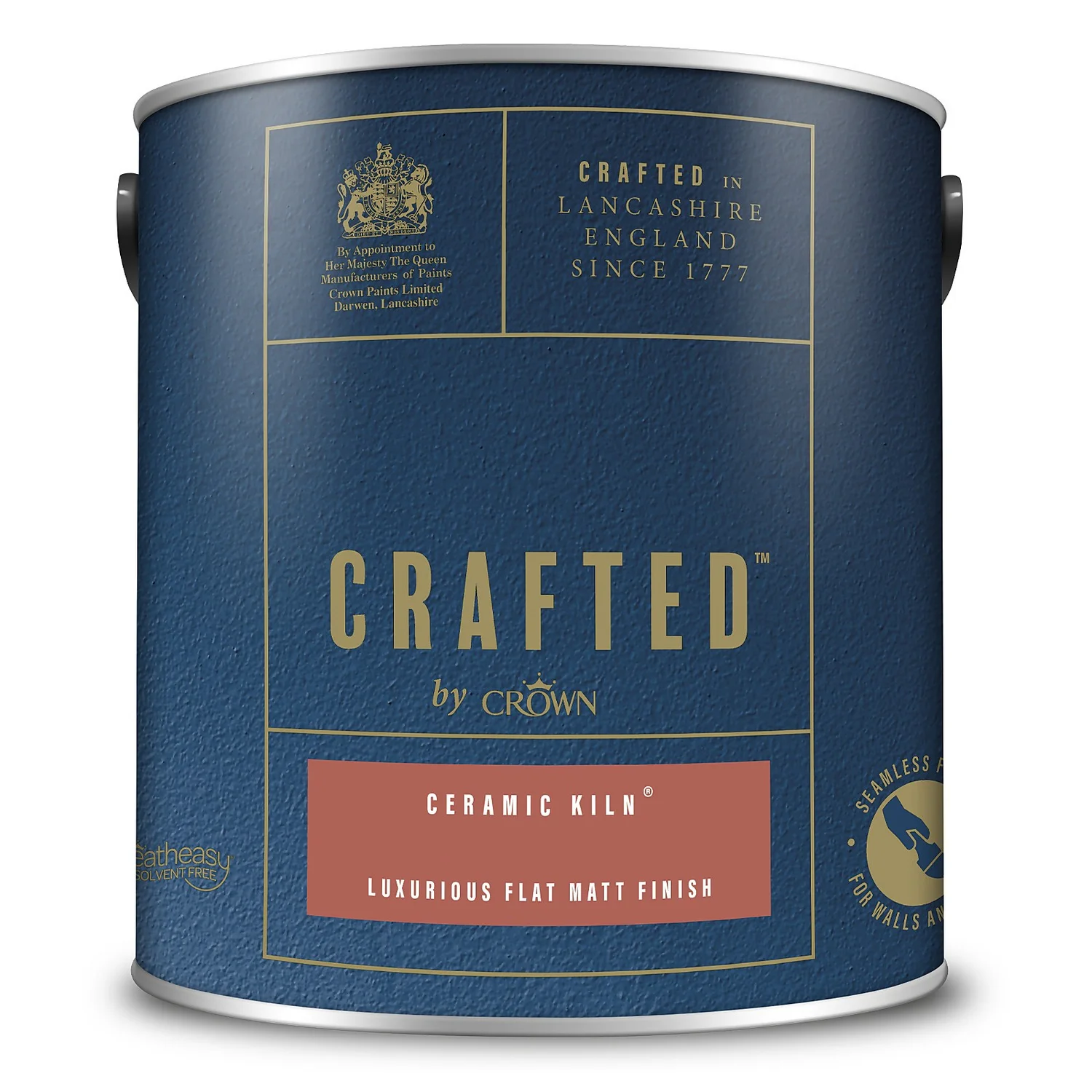 CRAFTED™ By Crown Flat Matt Interior Wall, Ceiling And Wood Paint Ceramic Kiln® - 2.5L 5 CRAFTED™ By Crown Flat Matt Interior Wall, Ceiling And Wood Paint Ceramic Kiln® - 2.5L - Image 3