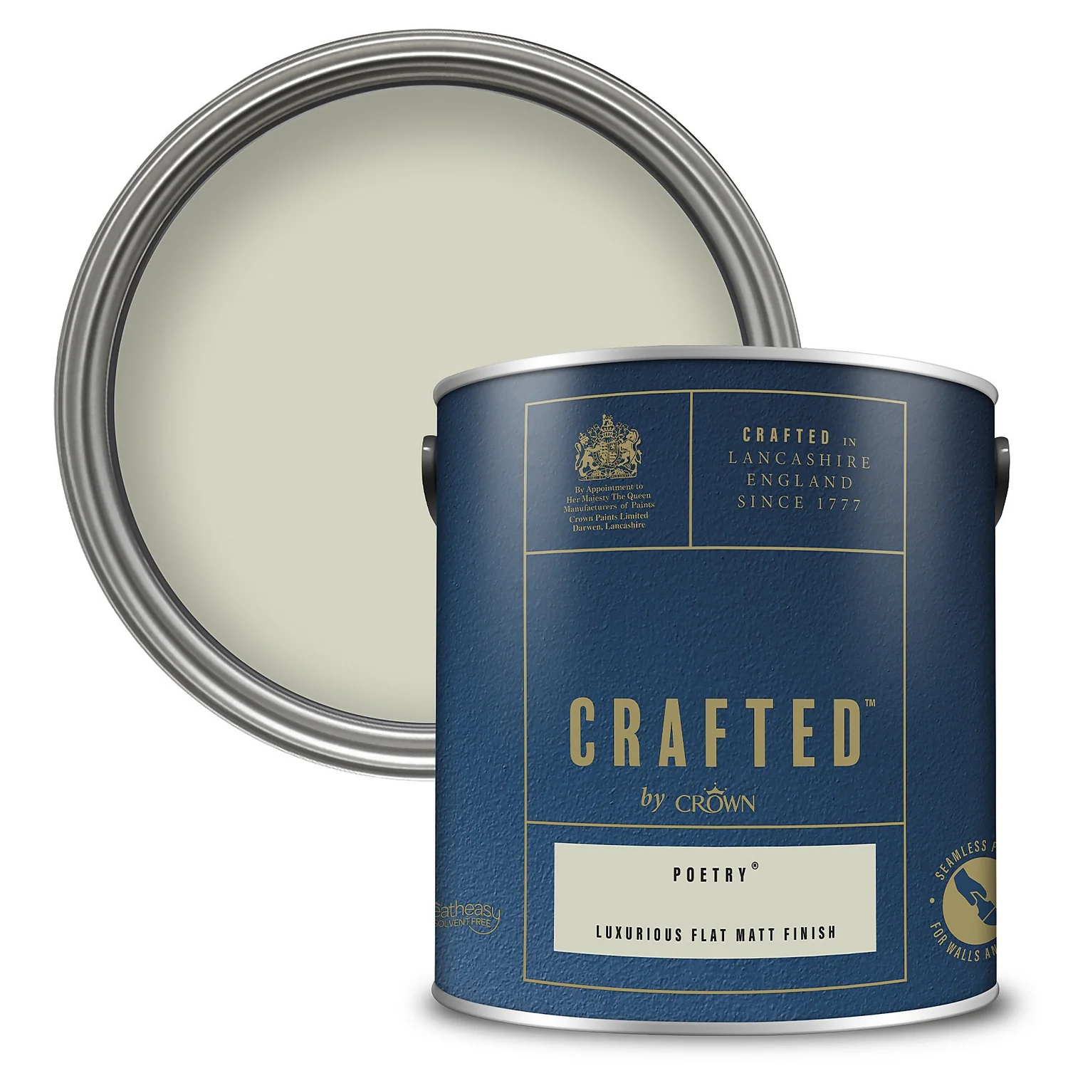 CRAFTED™ By Crown Flat Matt Interior Wall, Ceiling And Wood Paint Poetry® - 2.5L 3 CRAFTED™ By Crown Flat Matt Interior Wall, Ceiling And Wood Paint Poetry® - 2.5L