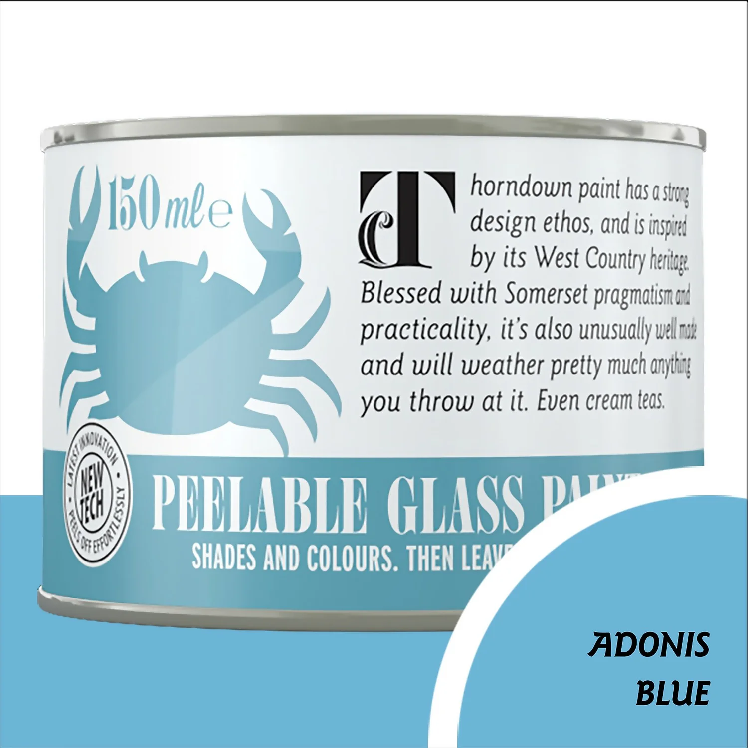 Thorndown Adonis Blue Peelable Glass Paint 150ml 3 Thorndown Adonis Blue Peelable Glass Paint 150ml