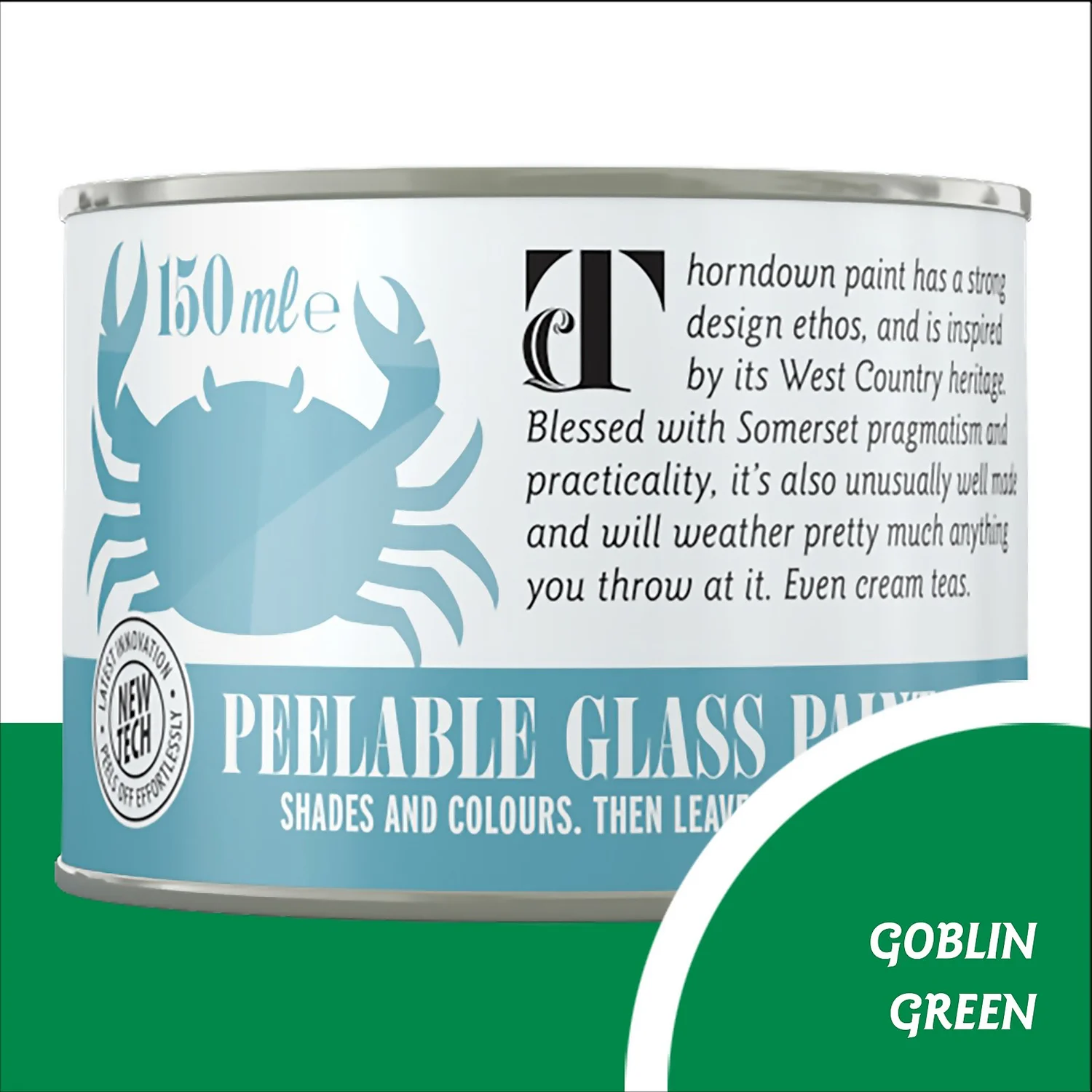Thorndown Goblin Green Peelable Glass Paint 150ml 3 Thorndown Goblin Green Peelable Glass Paint 150ml