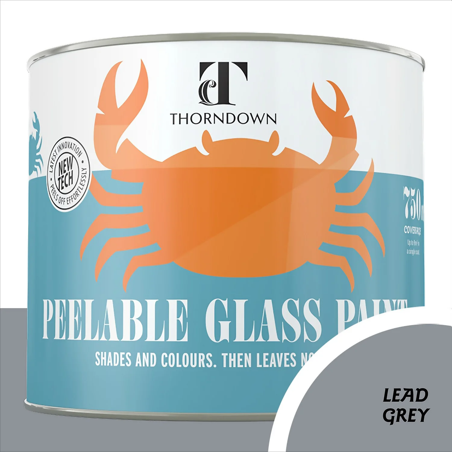 Thorndown Lead Grey Peelable Glass Paint 750ml 3 Thorndown Lead Grey Peelable Glass Paint 750ml