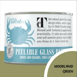 Thorndown Moorland Green Peelable Glass Paint 150ml