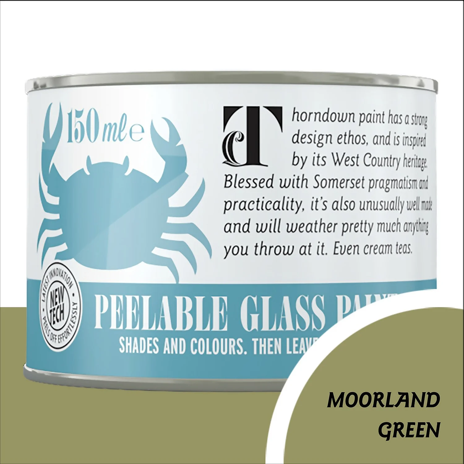 Thorndown Moorland Green Peelable Glass Paint 150ml 3 Thorndown Moorland Green Peelable Glass Paint 150ml