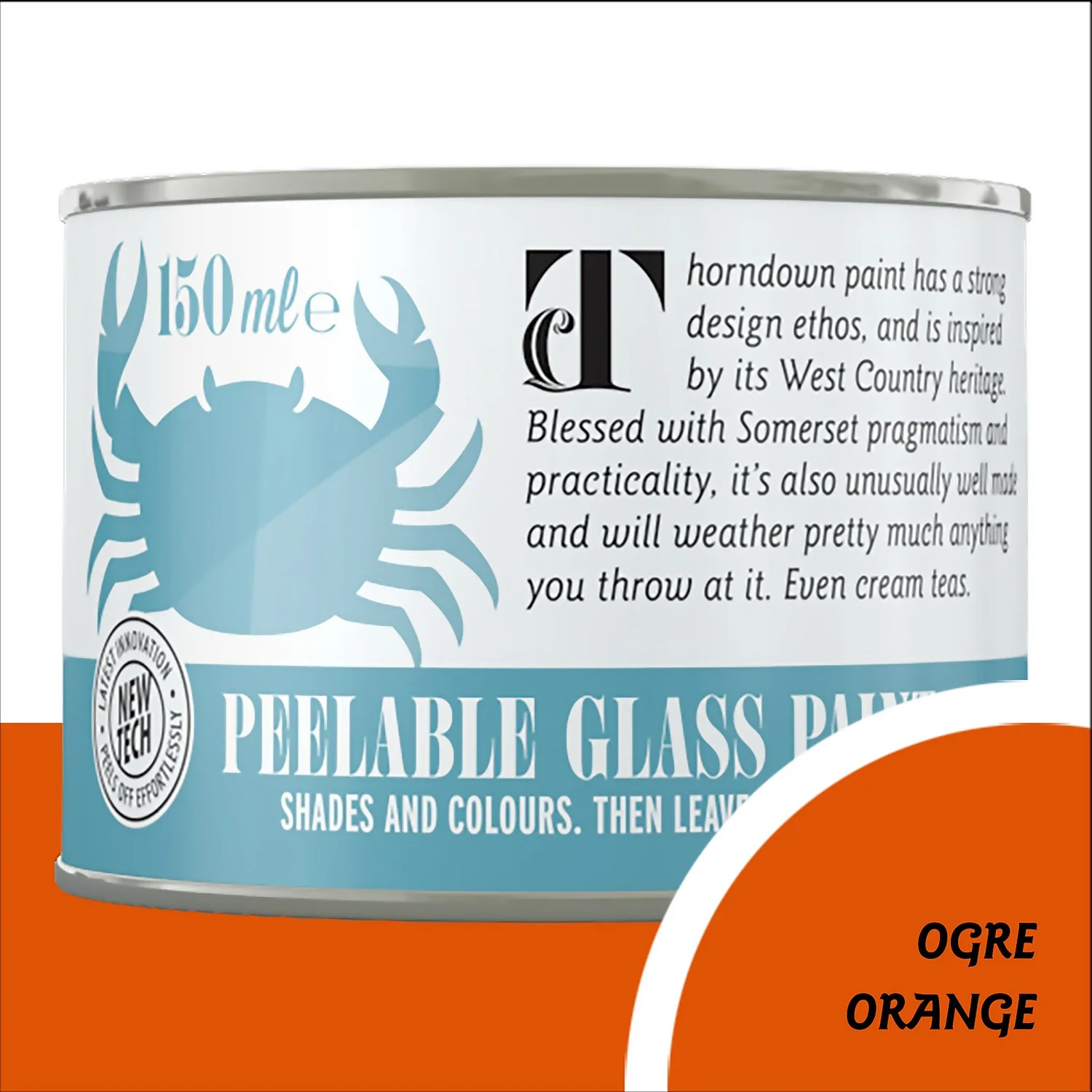 Thorndown Ogre Orange Peelable Glass Paint 150ml 3 Thorndown Ogre Orange Peelable Glass Paint 150ml