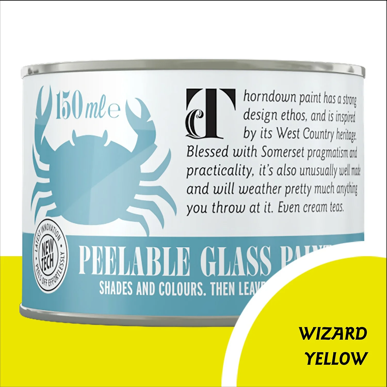 Thorndown Wizard Yellow Peelable Glass Paint 150ml 3 Thorndown Wizard Yellow Peelable Glass Paint 150ml