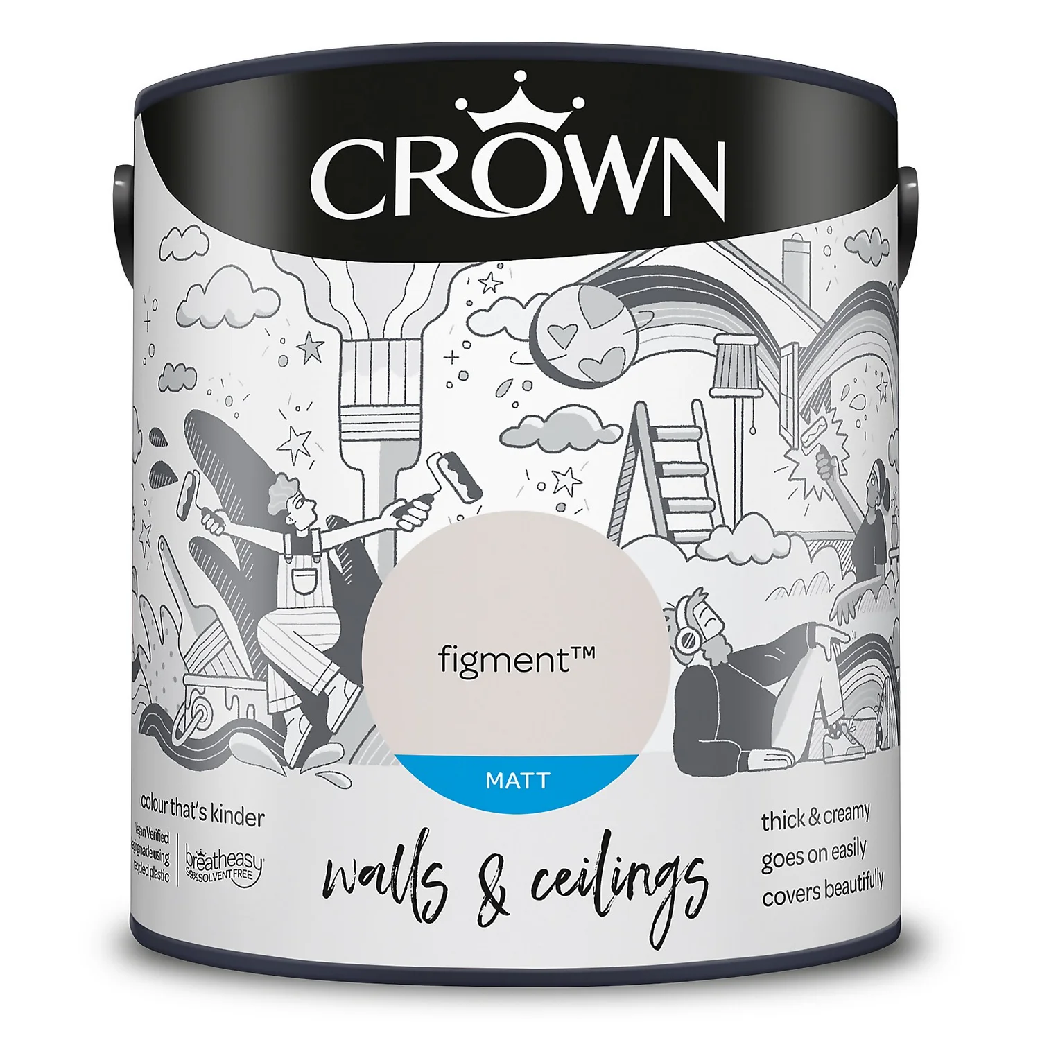 Crown Matt Emulsion Paint Figment - 2.5L 11 Crown Matt Emulsion Paint Figment - 2.5L - Image 9