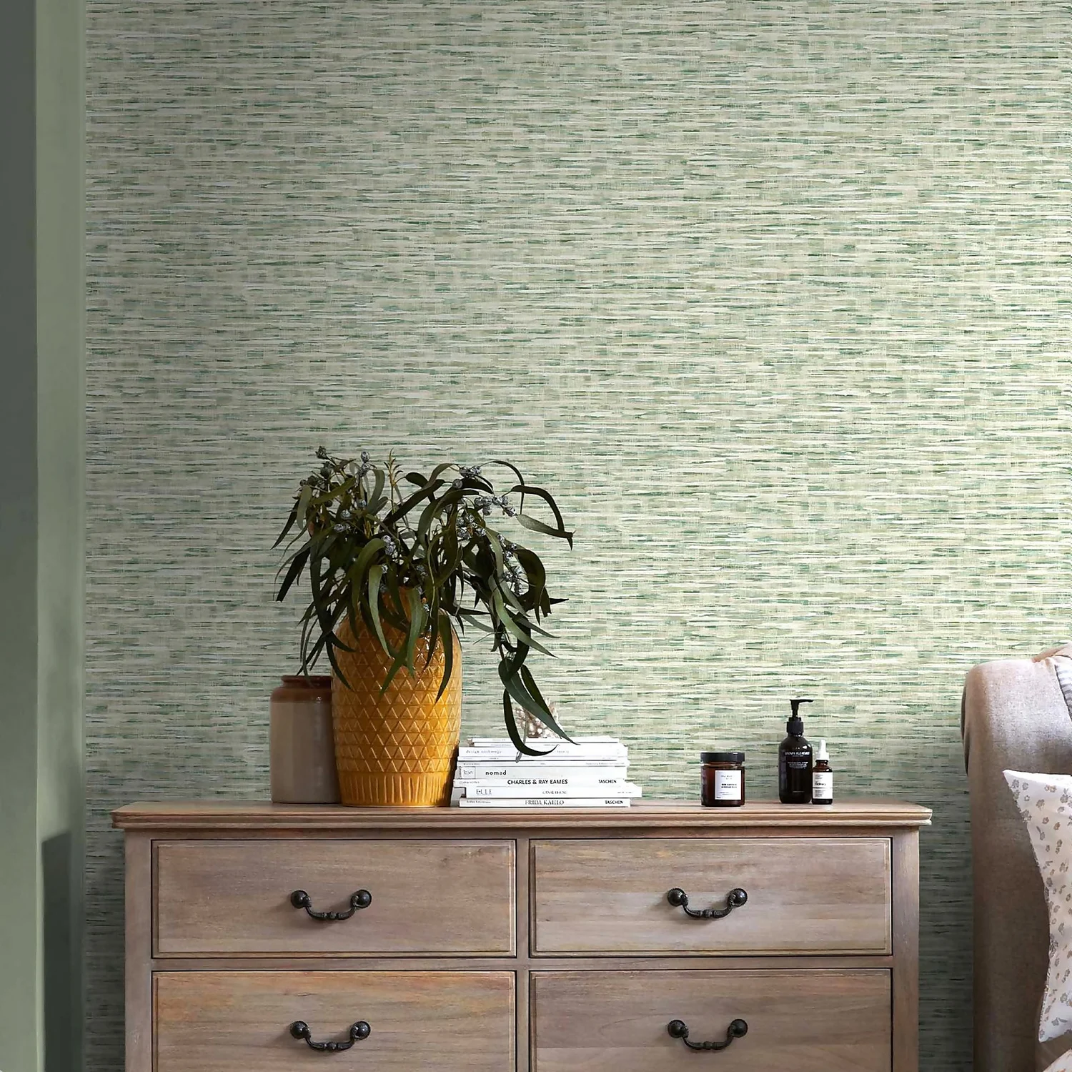 Next Watercolour Abstract Green Wallpaper 6 Next Watercolour Abstract Green Wallpaper - Image 4