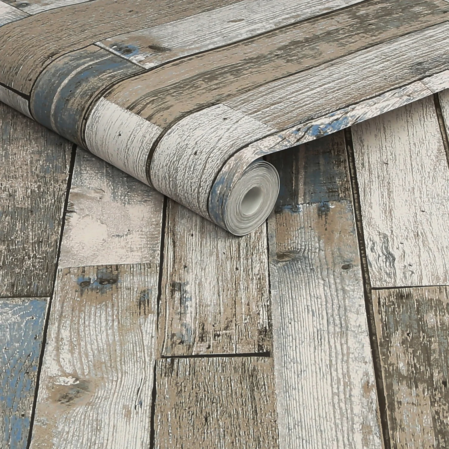 Next Distressed Wood Plank Neutral Blue Wallpaper 4 Next Distressed Wood Plank Neutral Blue Wallpaper - Image 2