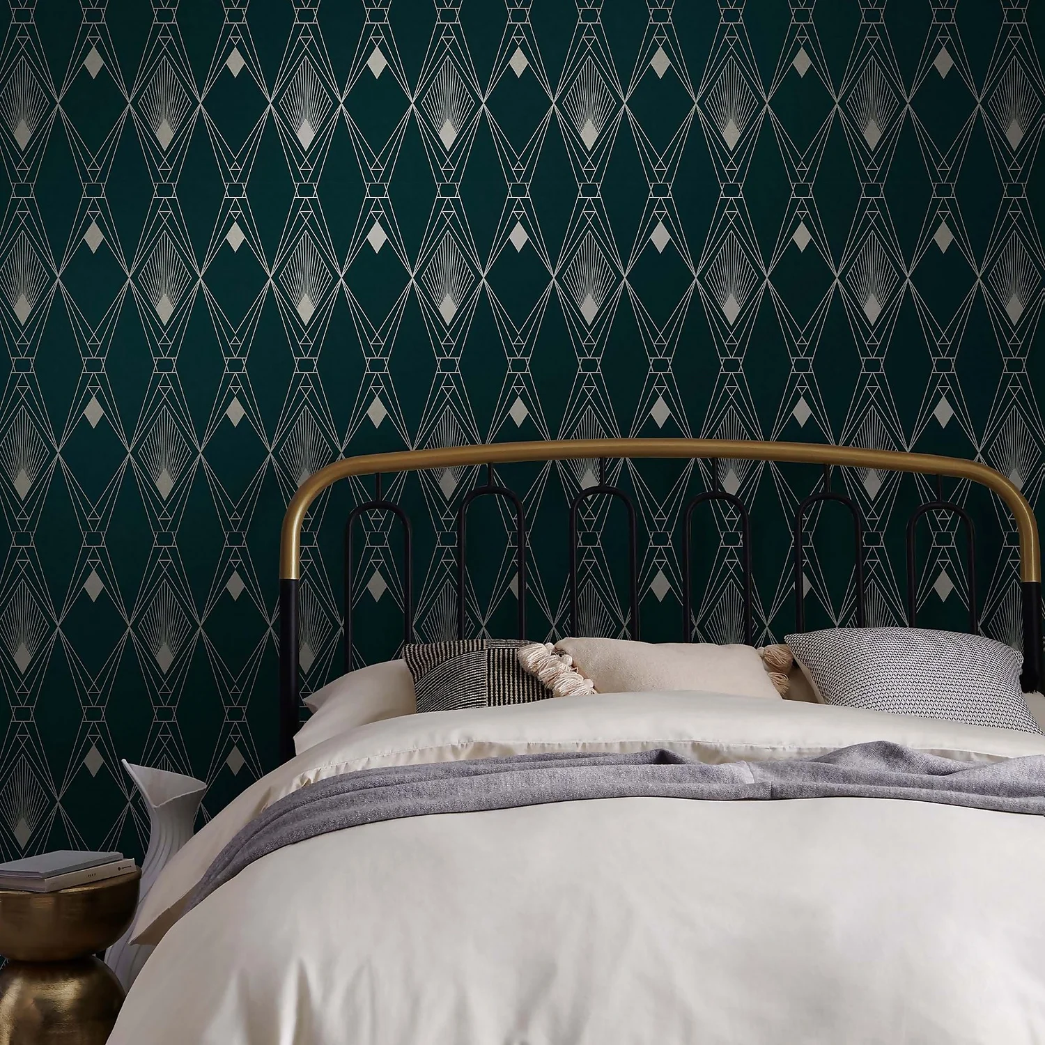 Next Deco Geometric Teal Wallpaper 7 Next Deco Geometric Teal Wallpaper - Image 5