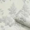 Belgravia Décor Tiffany Fiore Flower Textured Silver Wallpaper -Paint Store 13909693 3904981682445045