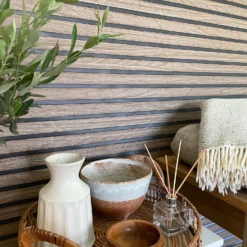 Belgravia Décor Wood Slat Textured Walnut Wallpaper -Paint Store 13909699 1745034583657659