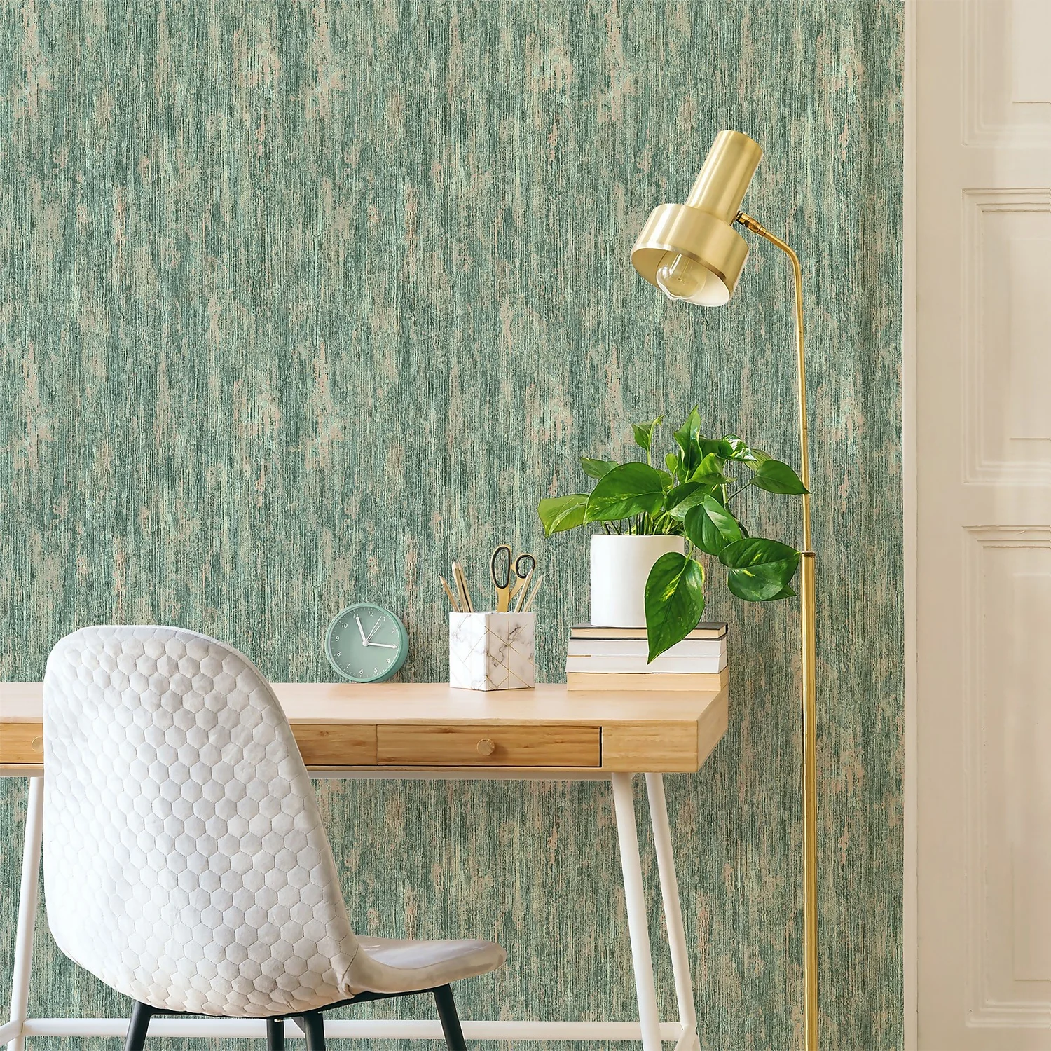 Belgravia Décor Retreat Distressed Textured Green Wallpaper A4 Size Sample 4 Belgravia Décor Retreat Distressed Textured Green Wallpaper A4 Size Sample - Image 2