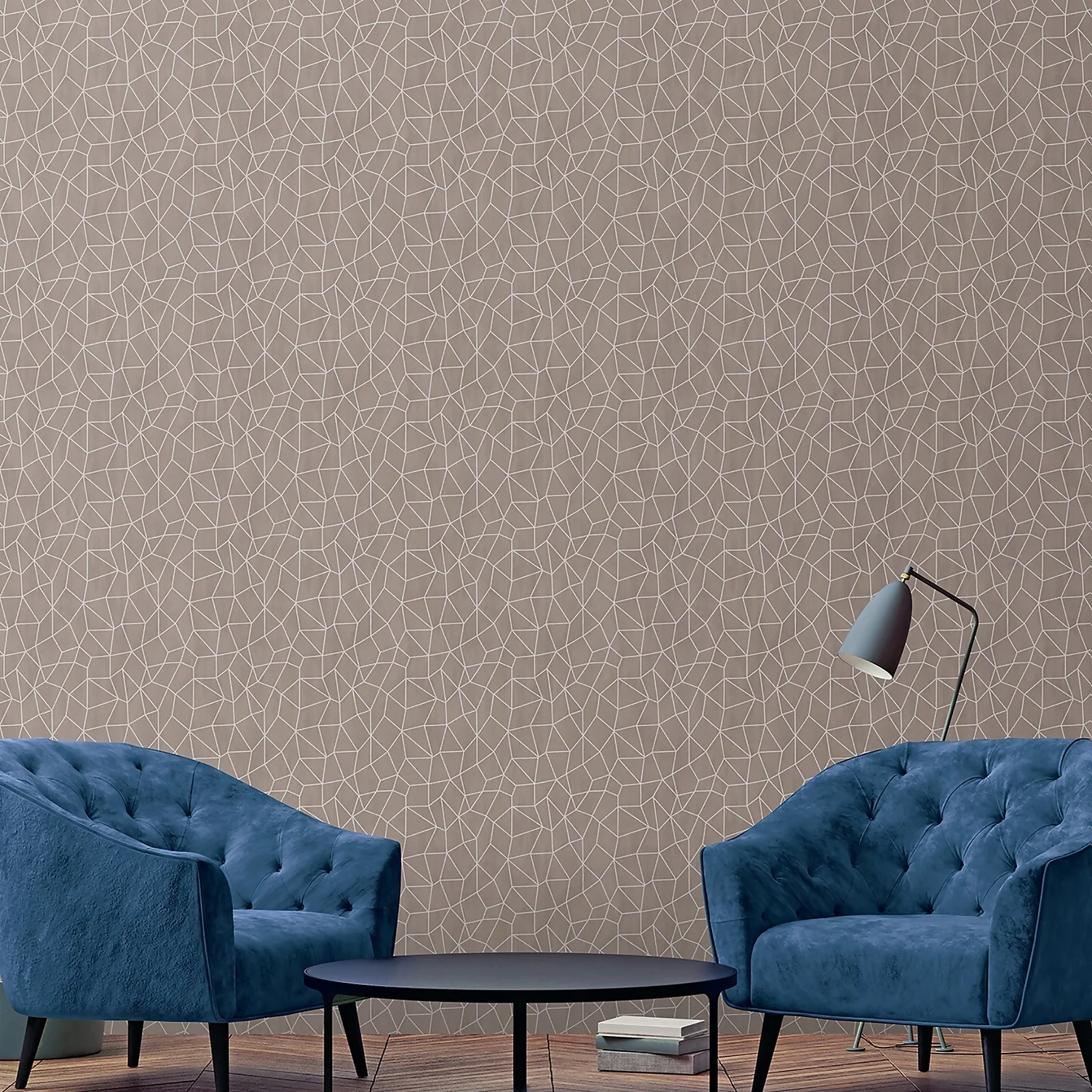 Galerie Geometric Metallic Taupe Wallpaper 4 Galerie Geometric Metallic Taupe Wallpaper - Image 2