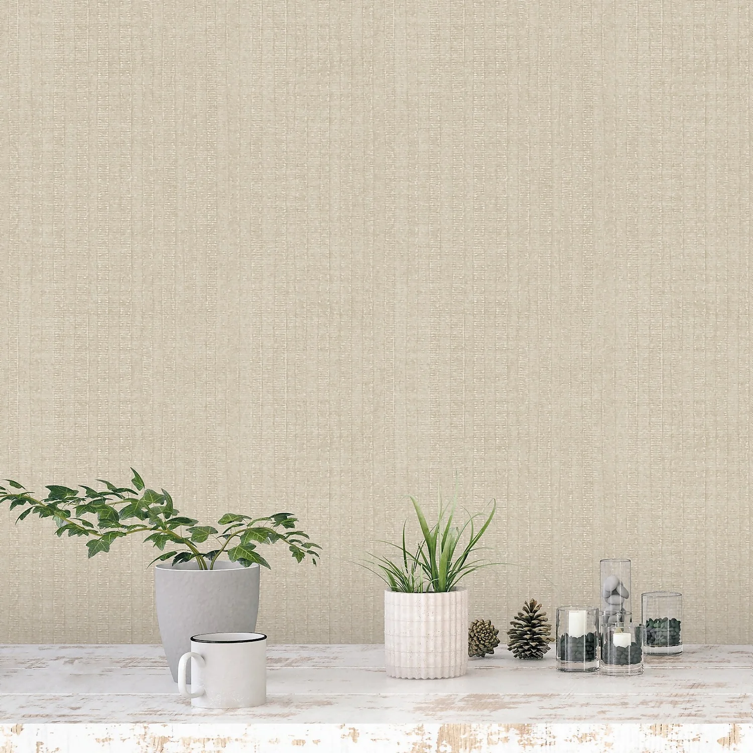 Galerie Vertical Texture Taupe Wallpaper 4 Galerie Vertical Texture Taupe Wallpaper - Image 2