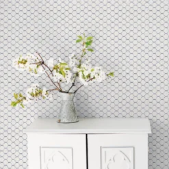 Galerie Honeycomb Blue Large Wallpaper Sample -Paint Store 13910621 8574994885181189