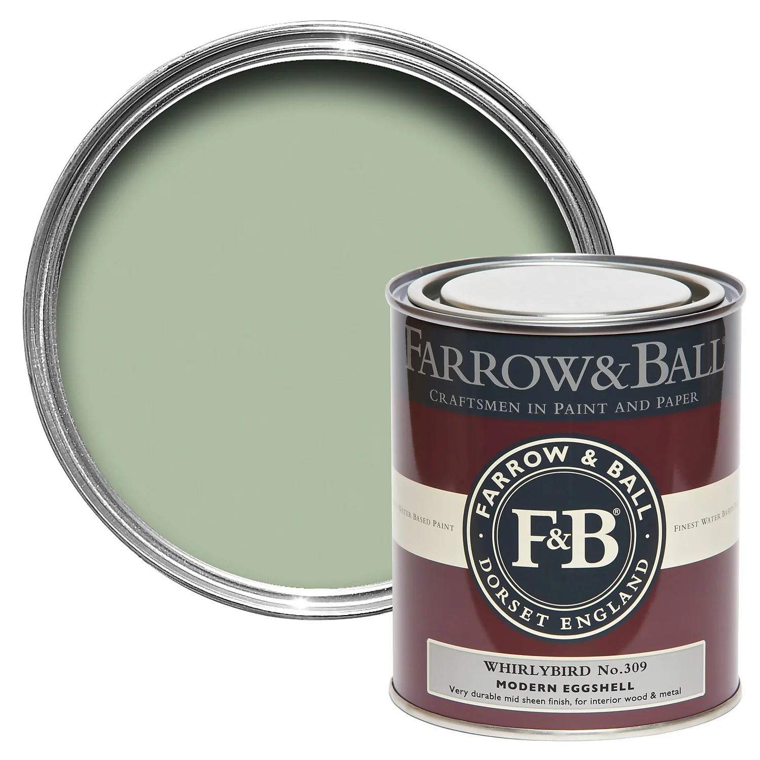 Farrow & Ball Modern Eggshell Paint No.309 Whirlybird - 750ml 3 Farrow & Ball Modern Eggshell Paint No.309 Whirlybird - 750ml