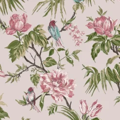 Next Birds & Blooms Mauve Wallpaper