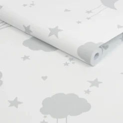 Next Moon & Stars Grey Wallpaper -Paint Store 13956083 1434998026217777