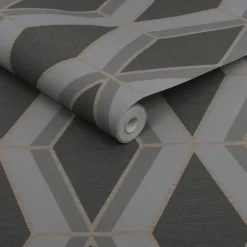 Next Optical Triangle Grey Wallpaper -Paint Store 13960886 1564998027057852