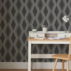 Next Optical Triangle Grey Wallpaper -Paint Store 13960886 3834998027006084