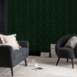 Next Optical Triangle Green Wallpaper -Paint Store 13960887 5414998027464790