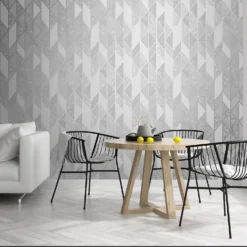 Superfresco Milan Geo Silver Wallpaper 5 Superfresco Milan Geo Silver Wallpaper -Paint Store 13978197 7964991546262741