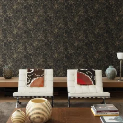 Grandeco Aliare Black Raised Textured Metallic Wallpaper -Paint Store 13980237 1394998777552039