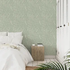 Grandeco Astrid Trail Green Textured Matt Wallpaper -Paint Store 13980241 1064998777706362