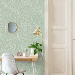 Grandeco Astrid Trail Green Textured Matt Wallpaper -Paint Store 13980241 2274998777630069