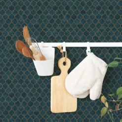 Contour Tegula Teal And Copper Wallpaper -Paint Store 13991820 1425003724951084