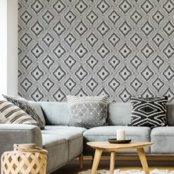 Superfresco Colours Aztec Geo Mono Wallpaper -Paint Store 13991826 9885003726862429