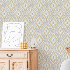 Superfresco Colours Aztec Geo Grey And Ochre Wallpaper -Paint Store 13991827 4925003725871247