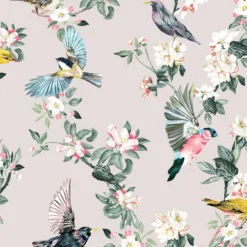 Joules Handford Garden Birds Antique Crème Wallpaper