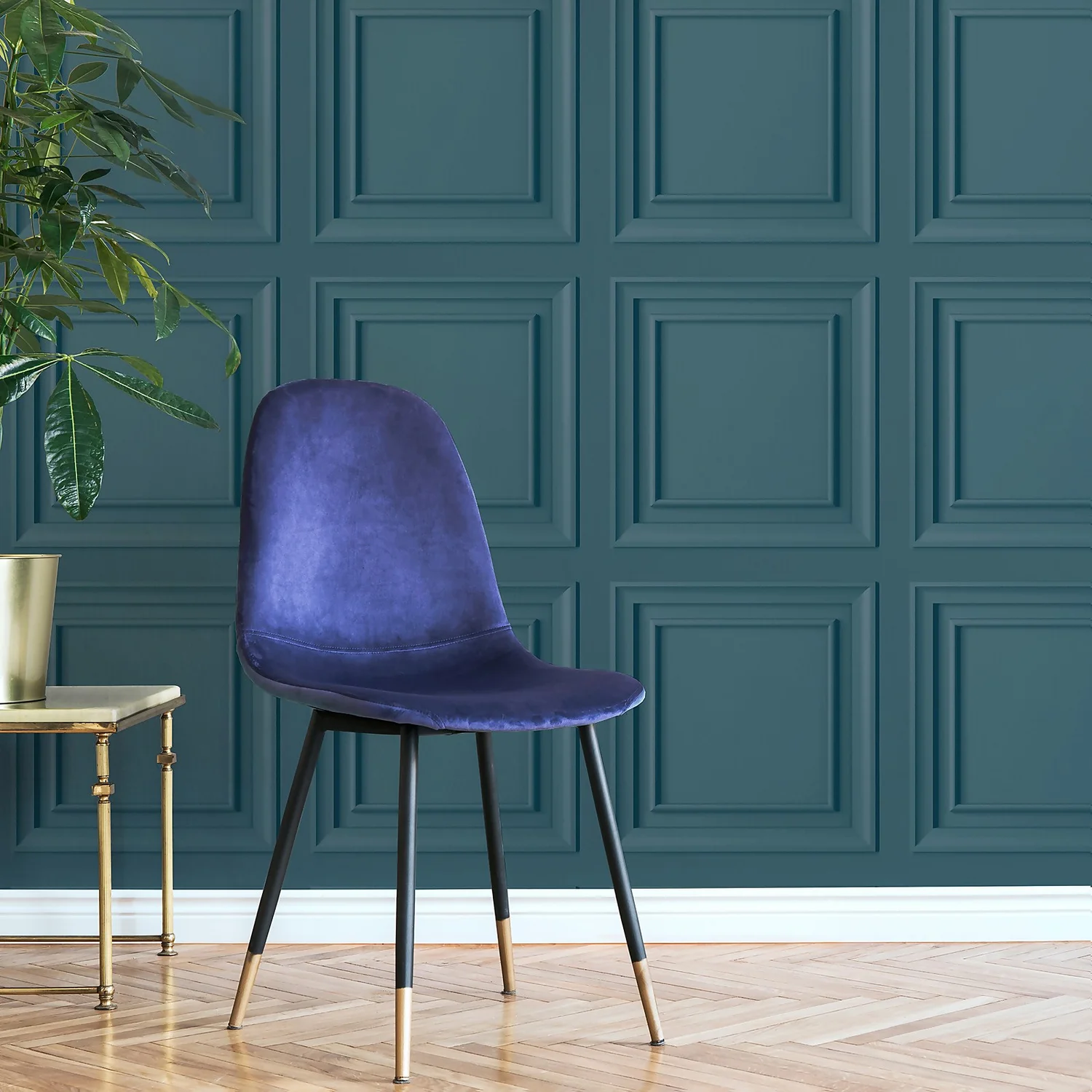 Fresco Wood Panel Teal Wallpaper 6 Fresco Wood Panel Teal Wallpaper - Image 4