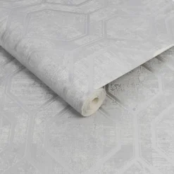 Superfresco Colours Armature Silver Wallpaper -Paint Store 13991910 1545003726655861