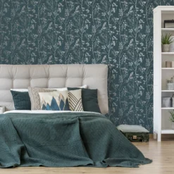 Superfresco Colours Hedgerow Teal Wallpaper -Paint Store 13991911 1205003726499390