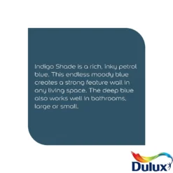 Dulux Easycare Washable & Tough Matt Emulsion Paint Indigo Shade - 2.5L -Paint Store 14235010 4855037957653709