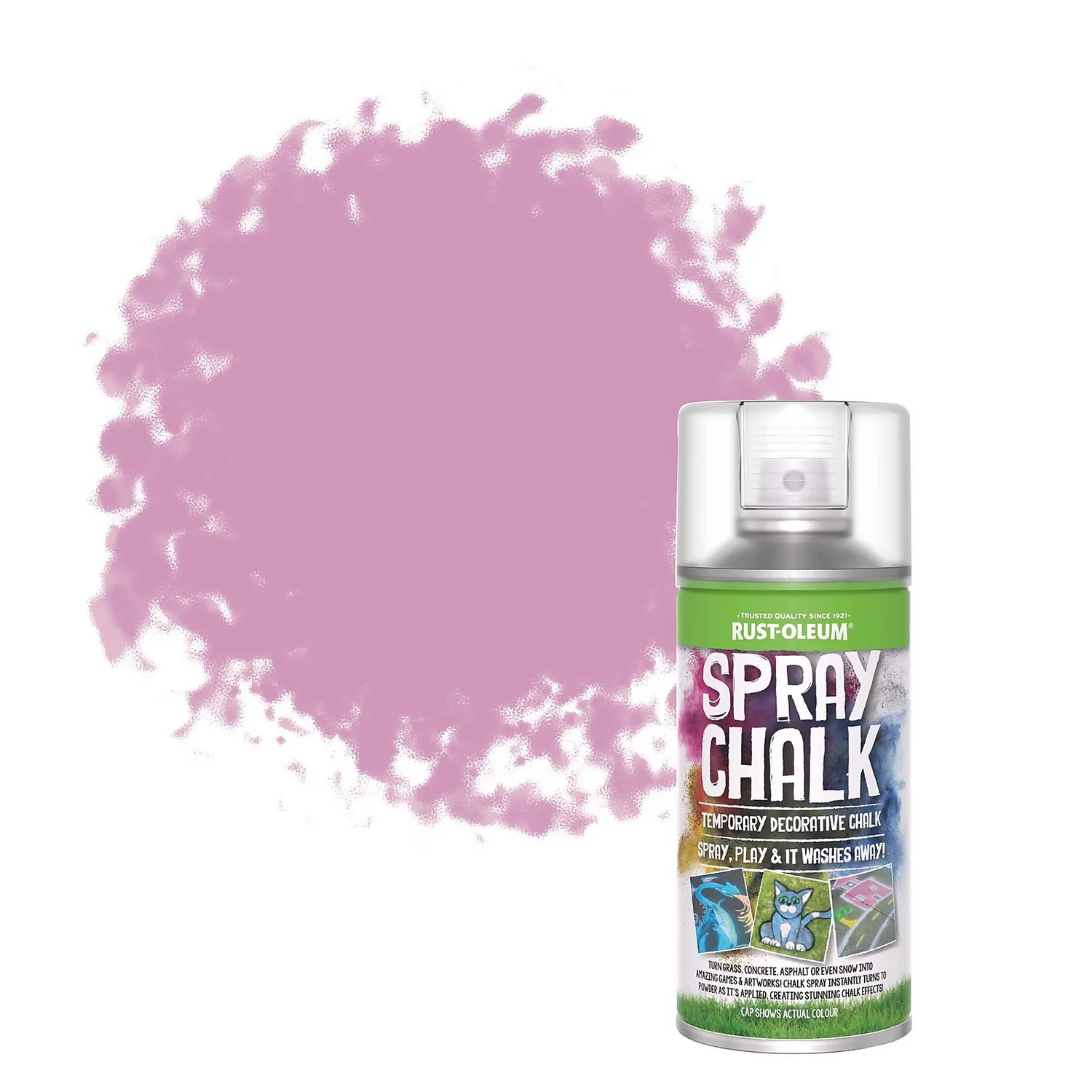 Rust-Oleum Spray Chalk Paint Pink - 150ml 3 Rust-Oleum Spray Chalk Paint Pink - 150ml