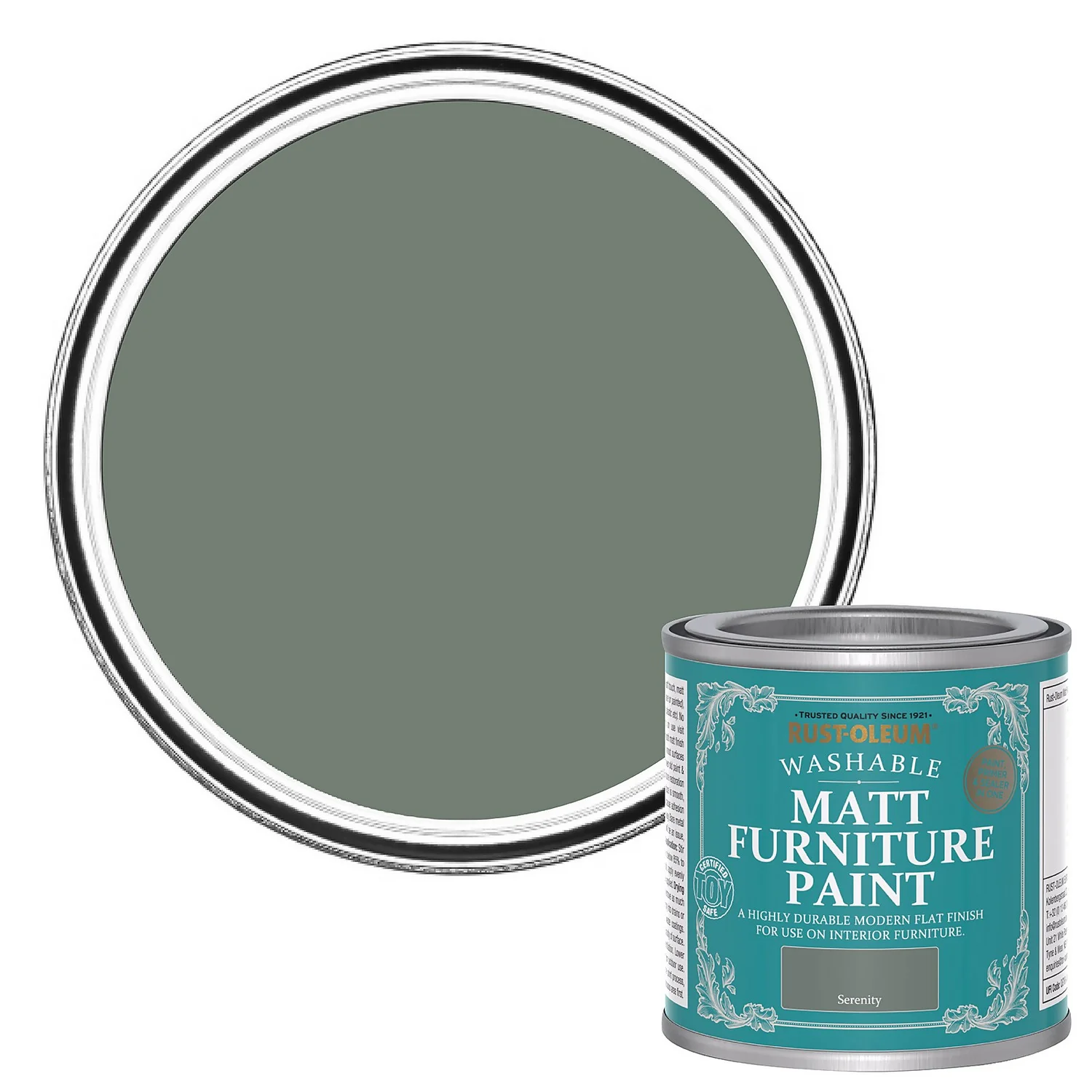 Rust-Oleum Matt Furniture Paint Serenity - 125ml 3 Rust-Oleum Matt Furniture Paint Serenity - 125ml